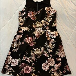 Maurices Black Floral Mini Dress